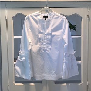 J. Crew Embroidered Bell Sleeve Blouse